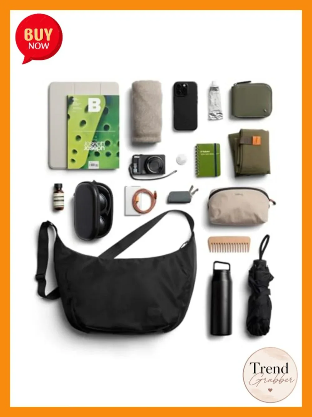 Bellroy Laneway Crescent Bag 12L Streamlined Crossbody Adjustable Strap Nylon